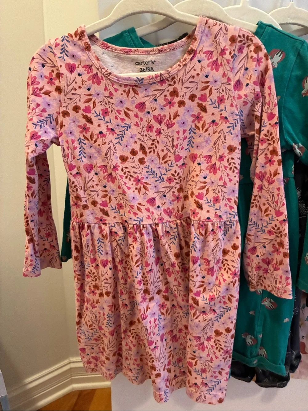 3T Girls Long Sleeve Dress Bundle - 8 Dresses - Florals, Foxes, Unicorns
